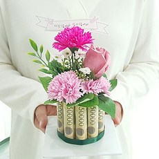 Alsatang.com 迷你蛋糕零用錢盒 2入 + 圓筒盒 10入 x 2 + 訊息小卡(隨機出貨) 2入 + 訊息插牌 2入 組, 粉紅色