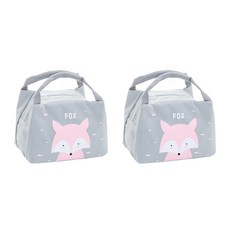 알럽홈 휴대용 미니 보온보냉 파우치 2p, 여우, 2개