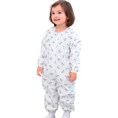 bebe chouette 孩童紙飛機圖案長袖防水連身褲+收納袋 隨機出貨, 混色