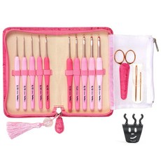 Tulip Etimo Rose 羊毛鉤針編織 + 針織戒指套組, 混色, 1組