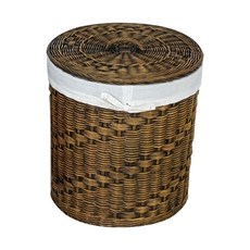 4MERIT 藤編洗衣籃 M號, 1組, 深棕色