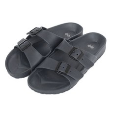 ABLE FACTORY 雙排釦EVA拖鞋, 黑色, 230mm