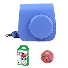 CAIUL Instax mini 9 相機包鈷藍色+迷你膠卷10p+手鏡隨機出貨, 單品, 1套