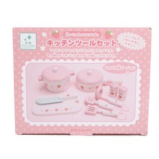 Mother garden 草莓廚房工具過家家套組, 混色