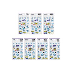 라인프렌즈 BT21 클리어 스티커 2탄, 코야, 7개입