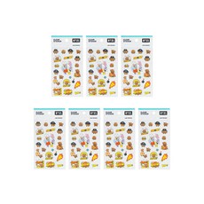 라인프렌즈 BT21 클리어 스티커 2탄, 슈키, 7개