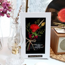 Gakkujio 永生花相框 康乃馨, 白色