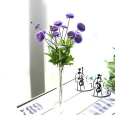 Dawoo F&G 人造花 白千層雛菊 3入, 紫色