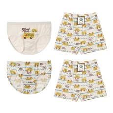 with organic 男童三角內褲 2件 + 四角內褲 2件組