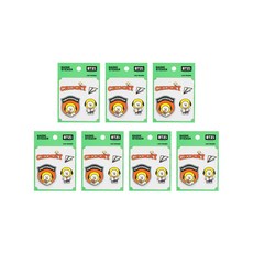 라인프렌즈 BT21 캐스팅 뱃지 스티커, 치미, 7개입