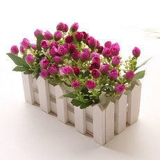 리버그린 조화 벨라 꽃송이 울타리화분, 플럼, 1개