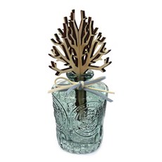 陶氏 F&G 冬季木質香薰棒玻璃瓶組合, 木+綠色