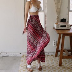 VENDIS 女款 咖啡歐蕾沙灘裹裙 H563, 棕色