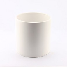 HAPPY WORLD 霧面圓形花盆 25YM, 白色, 1個