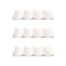 賈斯汀北歐風波浪酒架, 白色, 3個