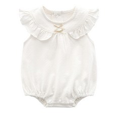 Mom's care 女孩童荷葉邊蝴蝶結包屁衣