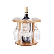 沙漏造型 DIY 木製紅酒架 6瓶裝, 混合顏色, 1個