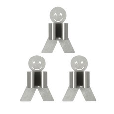 제이아울 스마일맨 매직 벽걸이 후크, 실버, 3개