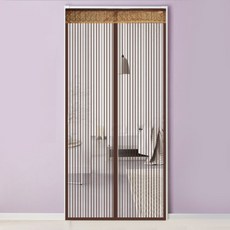 TREE 아트도어 스트라이프 문 모기장, 브라운