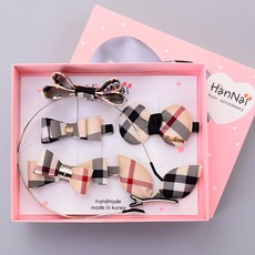 HANNAL RIBON 格紋髮夾組
