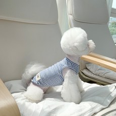 MAGDOG Atom 條紋無袖T恤, 藍色