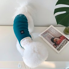 Magdog跑步拼色無袖T卹, 藍綠色