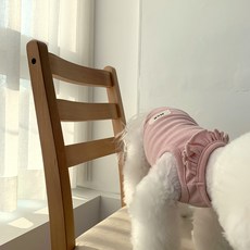 매그독 강아지 마카롱 프릴 민소매 티셔츠, 핑크, 1개