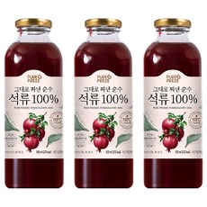 퓨어프레스 그대로짜낸 순수석류 100% 주스, 500ml, 3개
