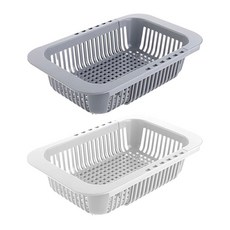 Block Mart廚房長度可調節瀝水籃 2入, 隨機出貨