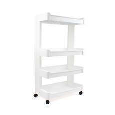 Lifetotem 半可拆卸塑料 4 層架子, 白色, 1個