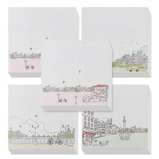 misoro 便條紙 2048 4款 + 隨機出貨, 混合顏色, 1套