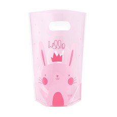 Inp Bom91 韓國製 Hello Rabbit 禮物塑膠袋 粉紅色 15 x 20 x 4 cm, 1入, 100個