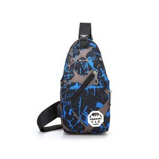 休閒斜背包 YLX, 藍色