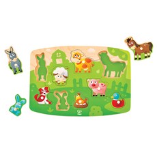 Hape 農場動物小手抓板拼圖, 1套, 9件