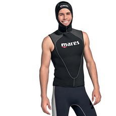 mares 彈性連帽背心, 黑色