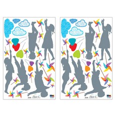 FIXPIX 現代壁貼 風車壁貼 PS58151 2入, 混合顏色