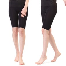 Soleil 女款運動瑜珈5分打底褲 2入