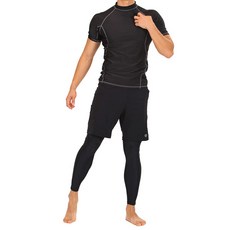 soleil 男款Chase短袖防磨衣水上短褲緊身褲套裝