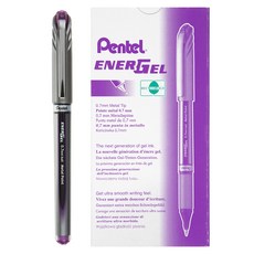 Pentel 飛龍 Energel 蓋式鋼珠筆 0.7mm BL27-V, 紫色, 12入