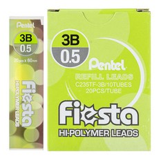 Pentel 飛龍文具 筆芯 C235TF 3B, 0.5mm, 10盒