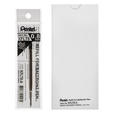 Pentel 飛龍文具 原子筆芯 0.8mm KFLT8-A, 黑色, 12入