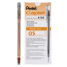 Pentel 飛龍文具 Caplet自動鉛筆 Orange A105-F, 0.5mm, 12個