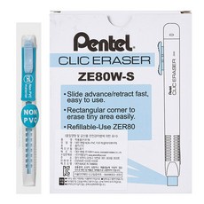 Pentel 飛龍文具 點擊橡皮擦 ZE80W-SK, 混色, 12件