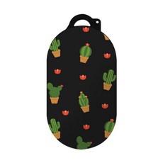 DANBURI 仙人掌圖案Galaxy Buds耳機保護殼, 黑色, 單一規格