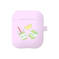 원베스트 코리아 에어팟 이어폰 케이스 시즌1, 멜론우유