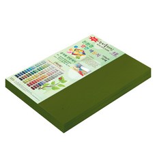 paperculture New C-Plain 雙面色紙 8開 No.DN41 橄欖綠 200張, 1個