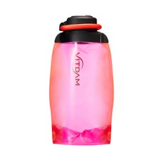 VITDAM 戶外可折疊水瓶, 粉色的, 500毫升, 1個