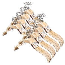成人木製防滑衣架, 混色, 40件