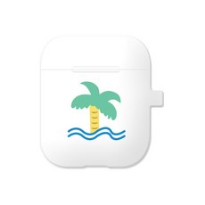 ONEBEST KOREA AirPods 耳機保護套 第1季, 單一商品, 椰子樹