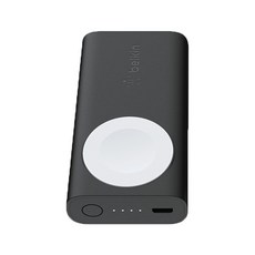 벨킨 애플워치 휴대용 무선 충전 미니 보조배터리 2200mAh, F8J233, 블랙